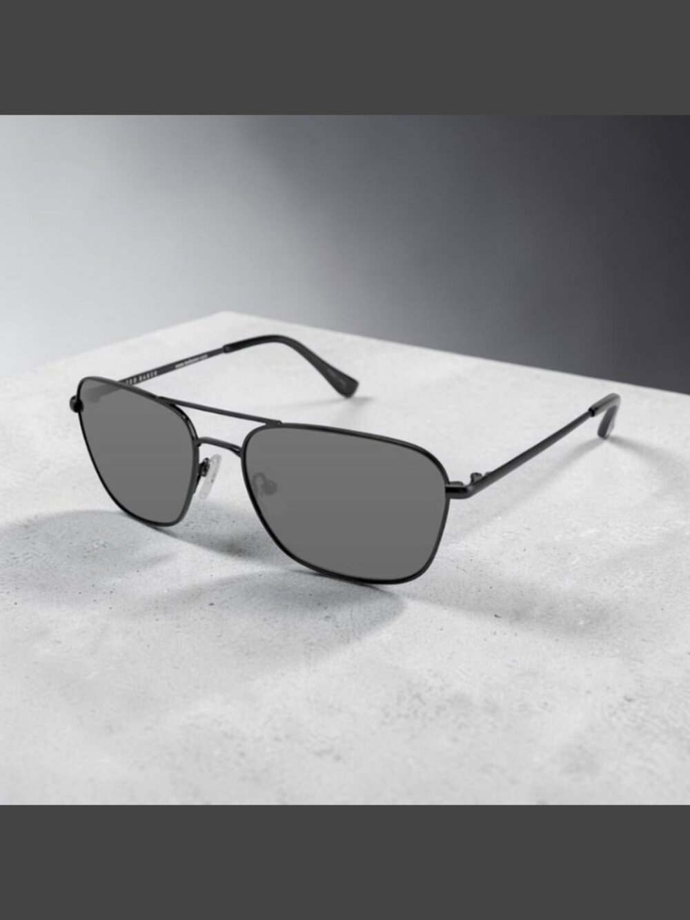 Ted Baker Mens Grant Black Aviator Sunglasses 55mm